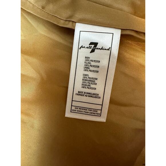NWT 7 For All Mankind Kids Quilted Snap Front Jacket Cognac Sz 24 Months - Picture 7 of 7